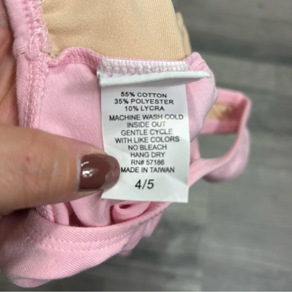 Basic Moves Toddler Girls Pink Leotard 4/5